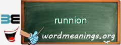 WordMeaning blackboard for runnion